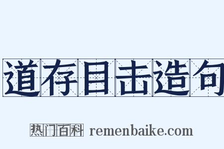 道存目击造句是什么意思的图片